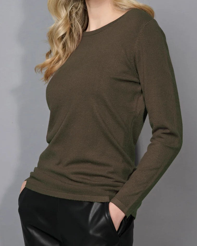 Long-Sleeve Crew Neck Top